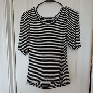 RACHEL Rachel Roy Striped Short Sleeve Top